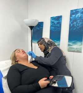Lip augmentation procedure in session